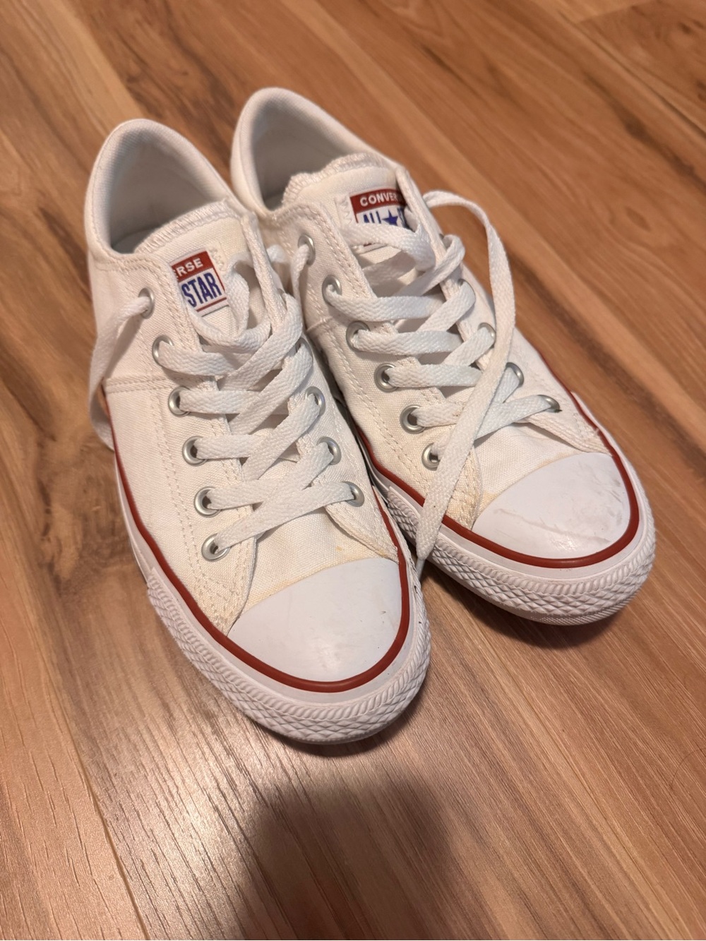 Converse White Low Top Canvas Sneakers
